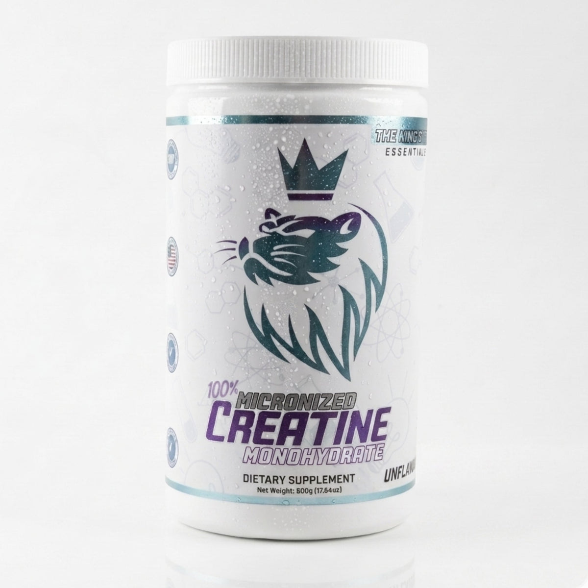 Micronized Creatine Monohydrate Powder – Unflavored, 500g (100 Servings) – Pure 5g Creatine, Vegan & Gluten-Free